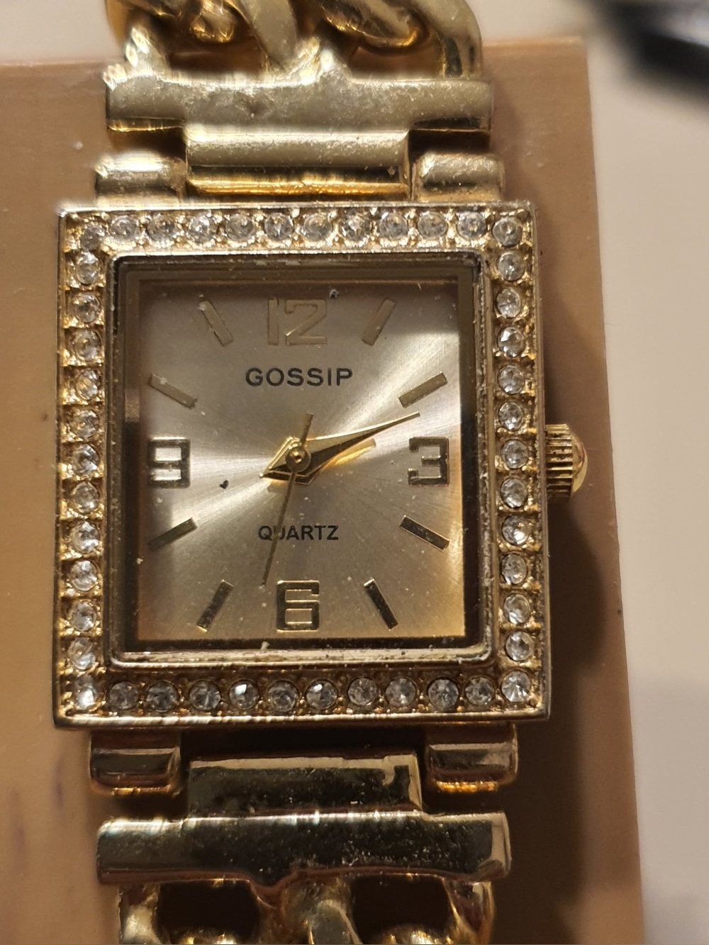🦋10/$20🦋 Gossip Goldtone Rhinestone Leather Women's Watch
